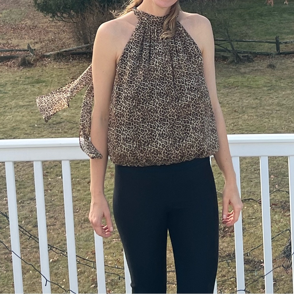Alice + Olivia leopard top